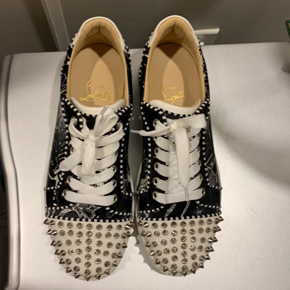 Authentic Christian Louboutin Spikes Women’s Sneakers sz 8.5 - Picture 6 of 12